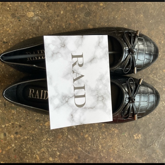 ASOS Faux Leather Croc Flats - Picture 3 of 4